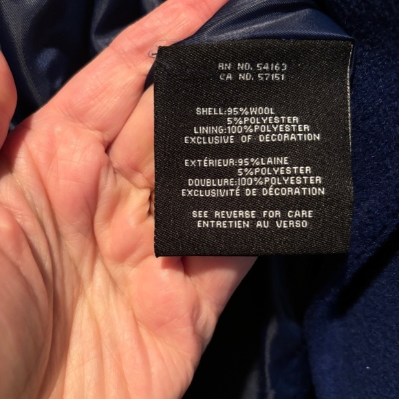 Cole Haan Women's Belted Wool Blend Coat in Blue Size 2 NWT - Picture 6 of 8